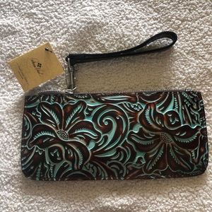 Patricia Nash Turquoise Wristlet